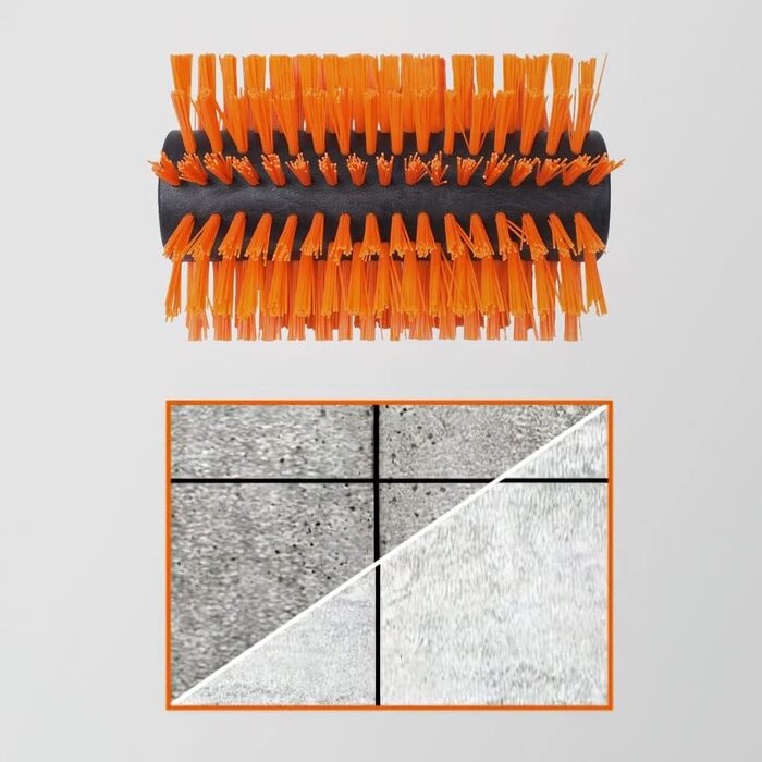 WORX WG441E.9 20V Cordless Multi-Brush - multifunctional surface brush for cleaning stone & wood surfaces & weed removal - integrated water connection - PowerShare compatible - without battery & charger (stiff brush for stone/concrete surfaces)