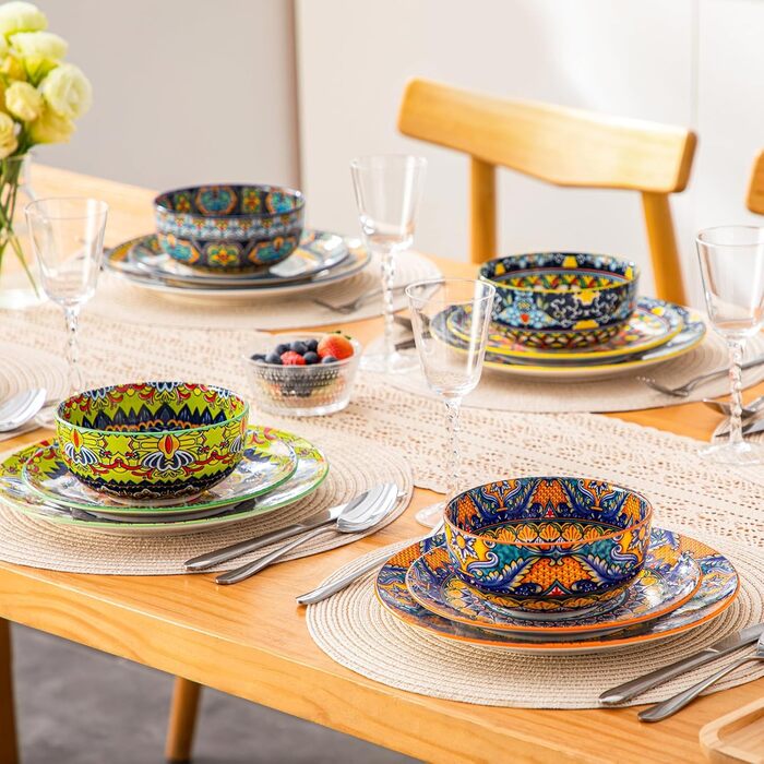 Набір мисок Vancasso 6 шт. з порцеляни (36 шт.) для салату, рамену, мюслі, пасти та десертів