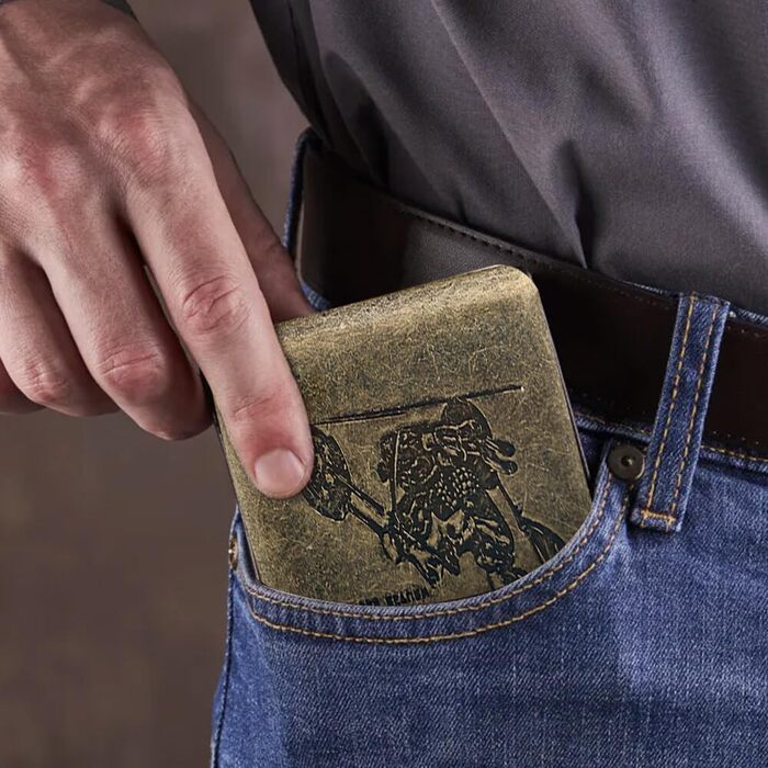 Металеве тютюнотримач для 20 сигарет, золотий, Ritter