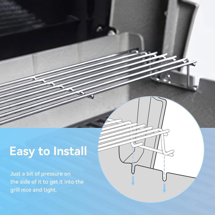 Рішітка для гриля Weber Spirit I & II 200, Spirit E-210, E-220, S-210, S-220 (з передніми кнопками управління), нержавіюча сталь