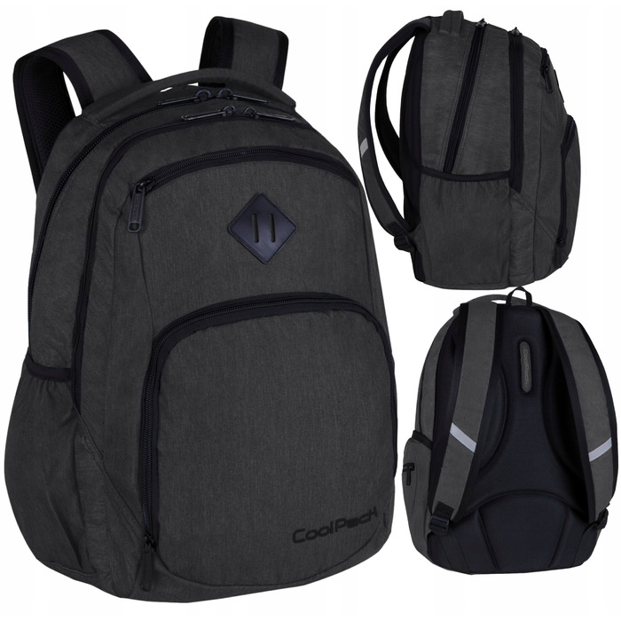 Шкільний багатокомпартментний рюкзак CoolPack, чорний, 30 л