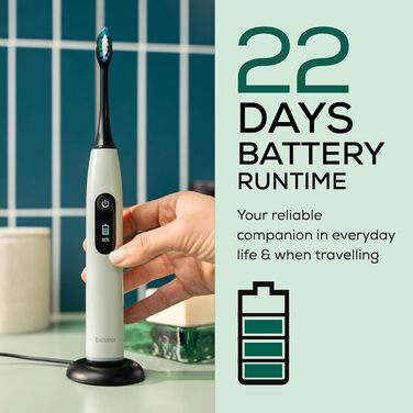 Звукова електрична зубна щітка Beurer SC 50 з 5 режимами чищення, датчиком тиску, дисплеєм таймера та 2 насадками (м'ята)