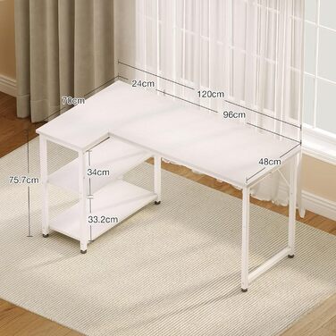 Ігровий стіл Coleshome, кутовий, з обертовим ящиком, 120x70 см, білий