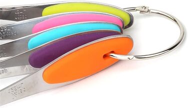Baking tools, kitchen baking tools, stainless steel measuring cups, 5-piece set (Color: A, Size: as shown)
