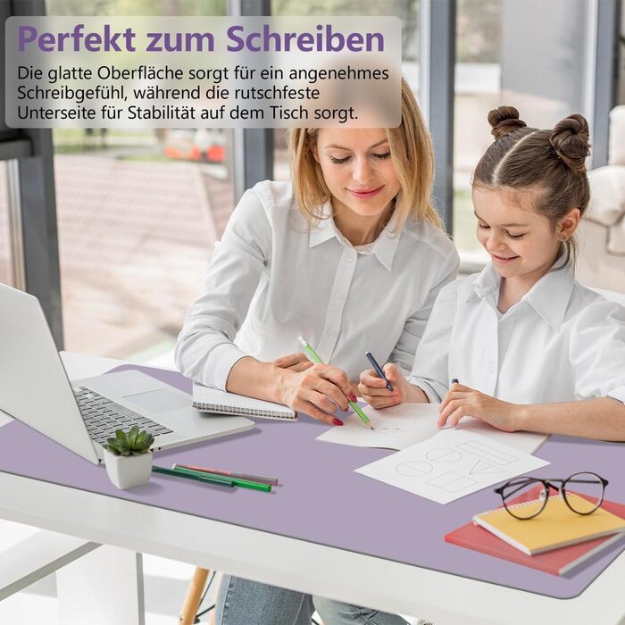 Килимок для столу Zindoo XL 120x60 см Лаванда - захист від подряпин, водостійкий, для миші та письма
