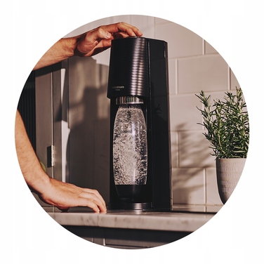 Сифон для води SodaStream Terra, чорний + пляшка Fuse 1 л + балон з газом