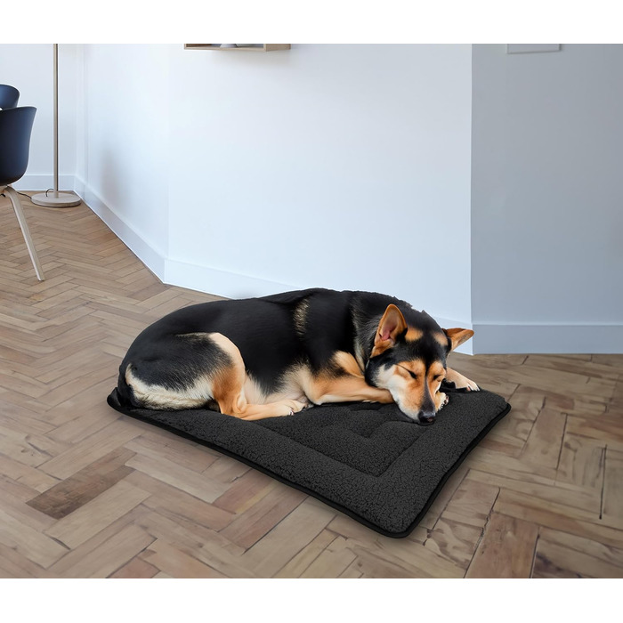 М'яка килимок для тварин Spetebo, 90 x 60 см, з неслизьким дном - ліжко для собак та котів, килимок для сну, тепла підстилка, великий розмір (сірий, антрацит)