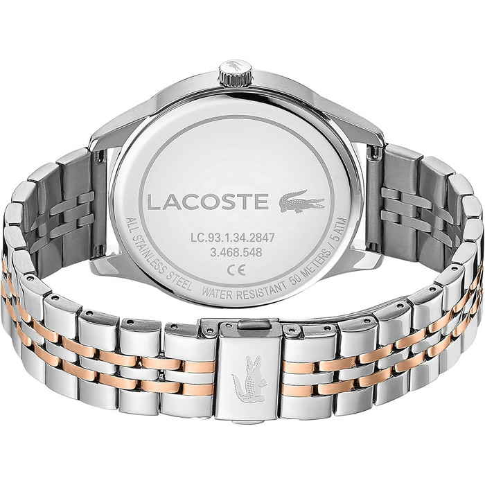Годинник чоловічий Lacoste Vienna аналоговий кварцовий з двоколірним сталевим браслетом 2011048