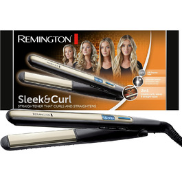 Випрямляч для волосся Remington S6500 Sleek & Curl з турмаліновою керамікою, LCD-дисплеєм, 150-230°C