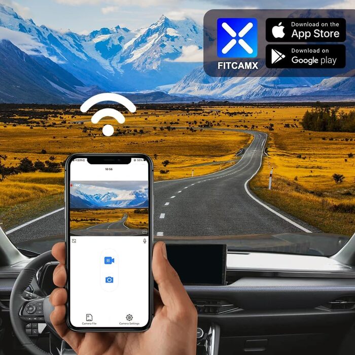 Відеореєстратор Fitcamx 4K для Toyota Yaris/Yaris Cross (2024-2026) з WiFi, нічним баченням, G-сенсором та картою 64GB
