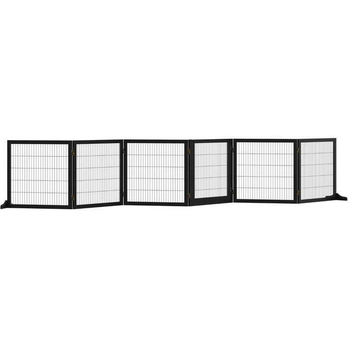 Захисне ґратка для собак PawHut - регульоване, вільне стояння, 70H x 432B см, 6 панелей, чорний