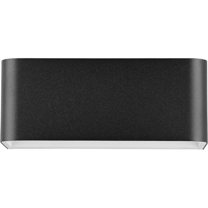 EGLO LED Wall Lamp Sania 5, 1-light wall lamp modern, minimalist, wall lighting made of metal in white, plastic in satin finish, LED bathroom lamp warm white, IP44 (20 cm, black)