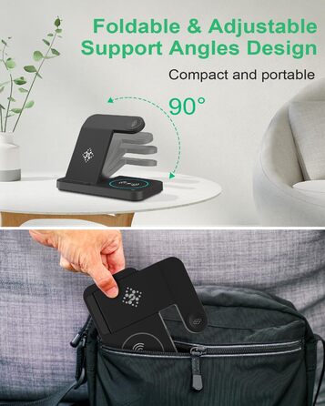 Бездротова зарядка 3-в-1 для Samsung Galaxy: годинники, смартфони, навушники