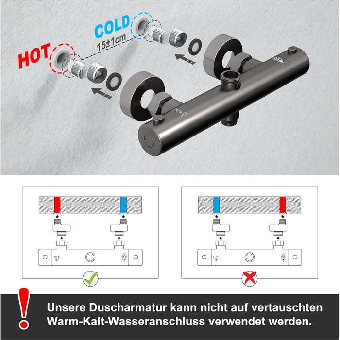 Gorbach Rain Shower System with Shelf Shower Set without Shower Faucet (20x20cm) (TD25GM, Gunmetal Grey)