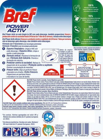 Блоки для унітазу Bref Poweractive Лаванда, 10 шт по 50 г