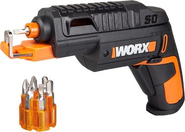 WORX WX121 акумуляторний ударний дриль-шуруповерт 12V – потужний безщітковий набір – 2-швидкісна коробка передач до 38Nm – легкий та компактний – холостий хід 0-450/0-1700 об/хв – з акумулятором, зарядним пристроєм та кейсом (з можливістю заміни патрона)