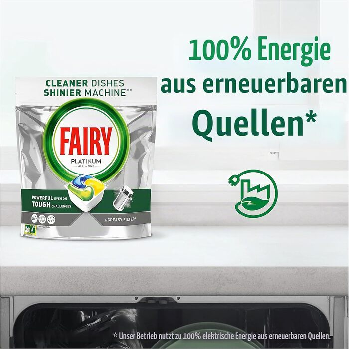 Таблетки для посудомийних машин Fairy Platinum All-in-One, лимон, 100 капсул, економ-упаковка