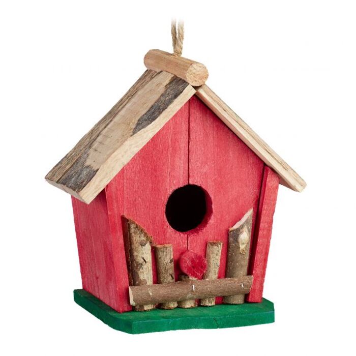 Relaxdays Mini Birdhouse, colorful