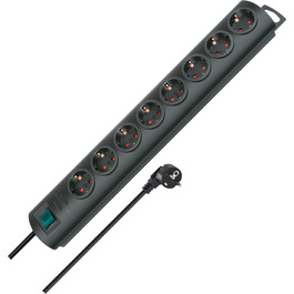 Мережевий фільтр Brennenstuhl Primera-Line 8-фазний з вимикачем та 2м кабелем, кут розташування розеток 90° (чорний)