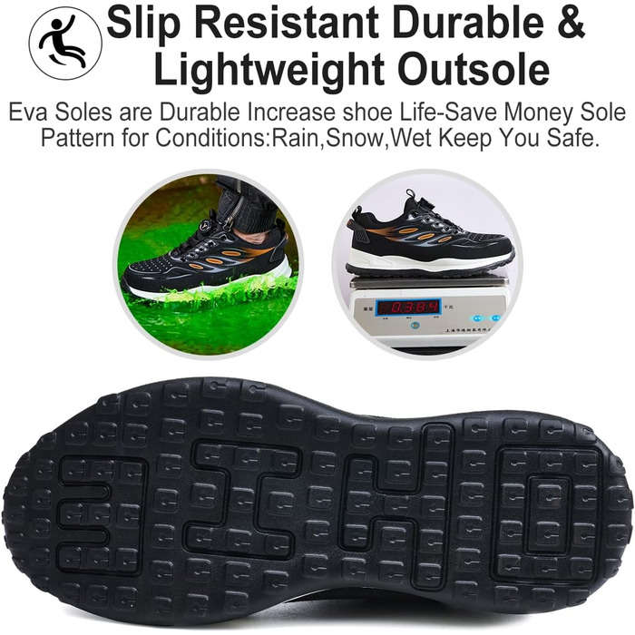 Черевики робочі, захисні для чоловіків та жінок. Легкі, спортивні, дихаючі, зі сталевим підноском. Розміри 36-46 EU, 46 EU. Колір: коричневий, на кнопці-фіксаторі.