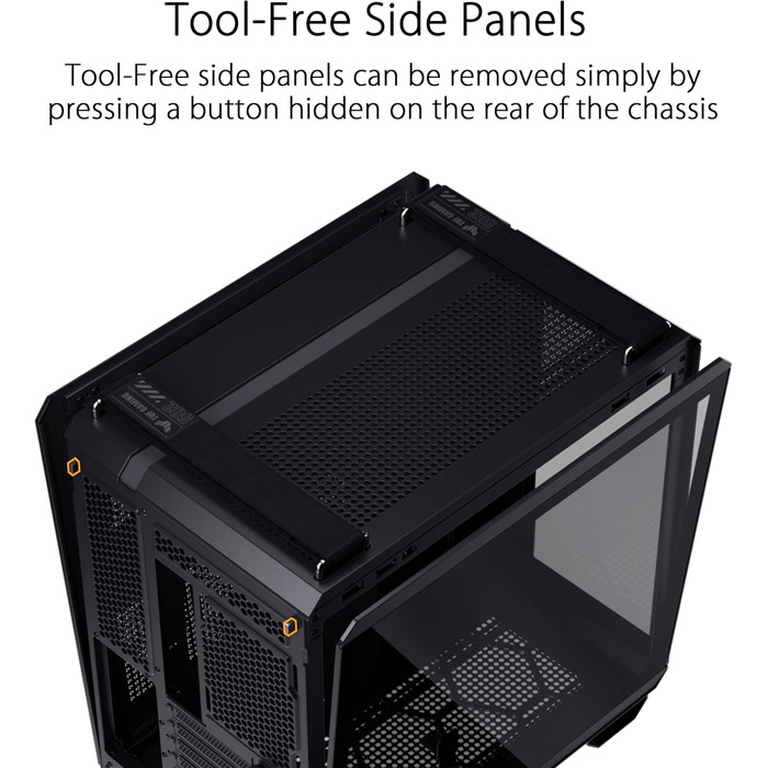 Комп'ютерний корпус ASUS TUF Gaming TG Black (модульний, двокамерний) з RGB підсвічуванням