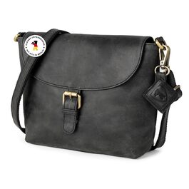 Сумка через плече Berliner Bags Catalina Vintage, шкіряна крос-боді сумка середнього розміру для жінок, темно-сіра з магнітною застібкою