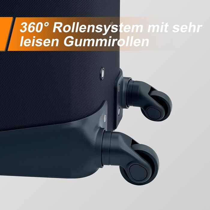 Чемодан Ribelli Handgepäck 70L, чорний: міцний валіза на 4 колесах з TSA-замком та телескопічною ручкою, L-XL-XXL комплект