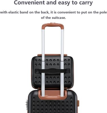 Чемоданчик для косметики KONO, 31x22x18 см, ABS пластик, чорний