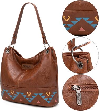 Сумка жіноча Wrangler Hobo з екошкіри, коричнева (Western Brown) через плече та в руку