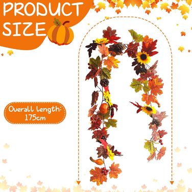 Прикраса оселі на осінь: гірлянда з 30 LED-ліхтариків, 3 метри, для дому та вулиці, листя, осінній декор, прикраса вікон, кімнатні рослини, День подяки, декор для осені