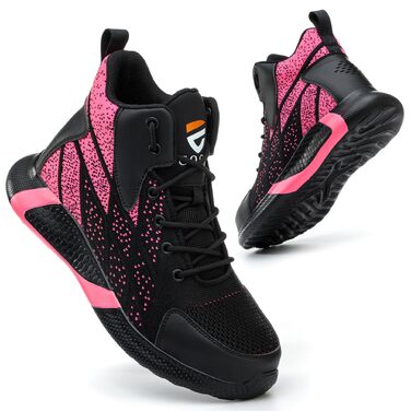 Черевики безпеки унісекс: легкі, дихаючі, з металевим підноском. Робочі черевики спортивного стилю, зелені (37-46 EU). Також доступні рожеві (37 EU)