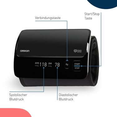 Тонометр OMRON EVOLV автоматичний на плече, бездротовий, клінічно перевірений, для вагітних, з безкоштовним додатком для здоров'я OMRON connect, акція: 6 місяців OMRON connect Premium у подарунок