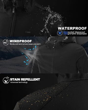 Чоловіча куртка Softshell 33,000ft: водонепроникна та дихаюча штормовка, розмір XL, чорна