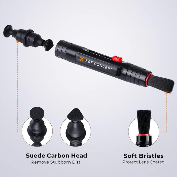 Набір для чищення об'єктивів K&F Concept: 9-в-1 для DSLR, камер, об'єктивів, фільтрів, телефонів
