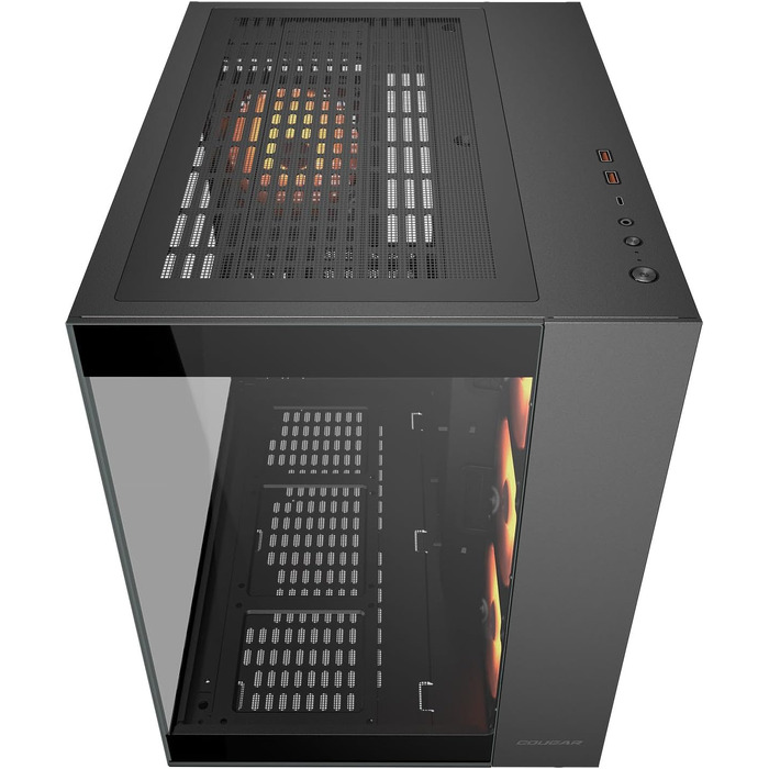 Корпус для ПК Cougar Cube Midi-Tower, загартоване скло, 3 вентилятори FV150 ARGB, чорний