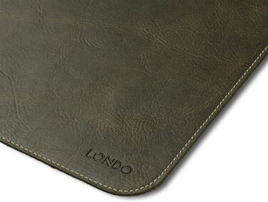 Килимок для миші Londo Echtleder, великий, зелений – шкіряний килимок на стіл з нековзкою основою та гладкою поверхнею