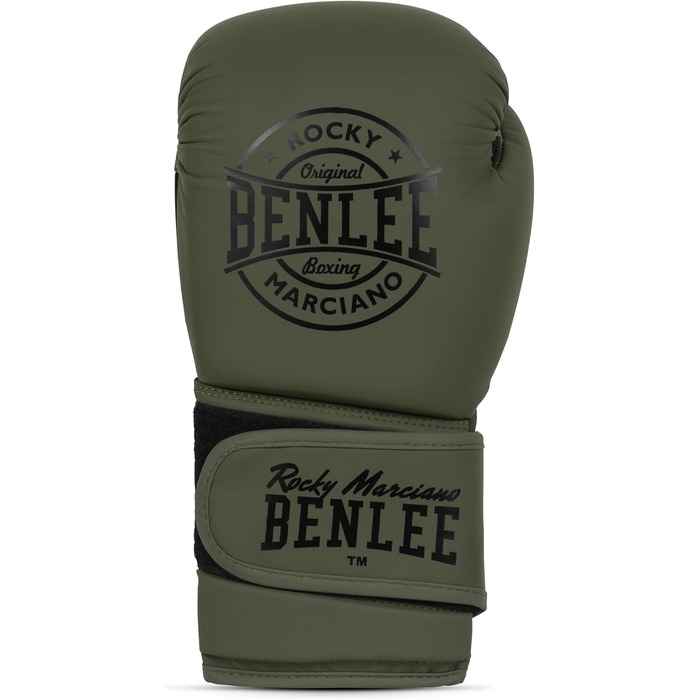 Боксерські рукавички BenLee з екошкіри, чорний (10 oz, Olive)
