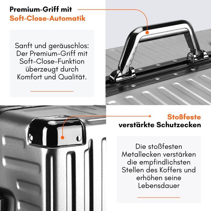 Алюмінієвий валіза It'Go M з жорсткою конструкцією, 4 колеса, ручна поклажа, срібний колір