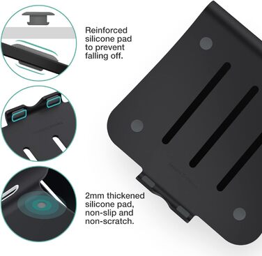 Підставка для ноутбука з алюмінію, сіра, для MacBook Air/Pro, Dell, HP, Lenovo, Microsoft Surface, Samsung (11-16 дюймів)