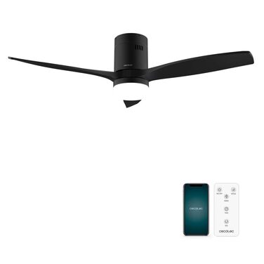 Вентилятор стельовий Cecotec EnergySilence Aero 5600 Aqua GoldBlack Connected, 132 см, 40 Вт, LED 20 Вт, 3 лопаті, 6 швидкостей, Wi-Fi, Зимовий/Літній режим, Таймер, золото-чорний