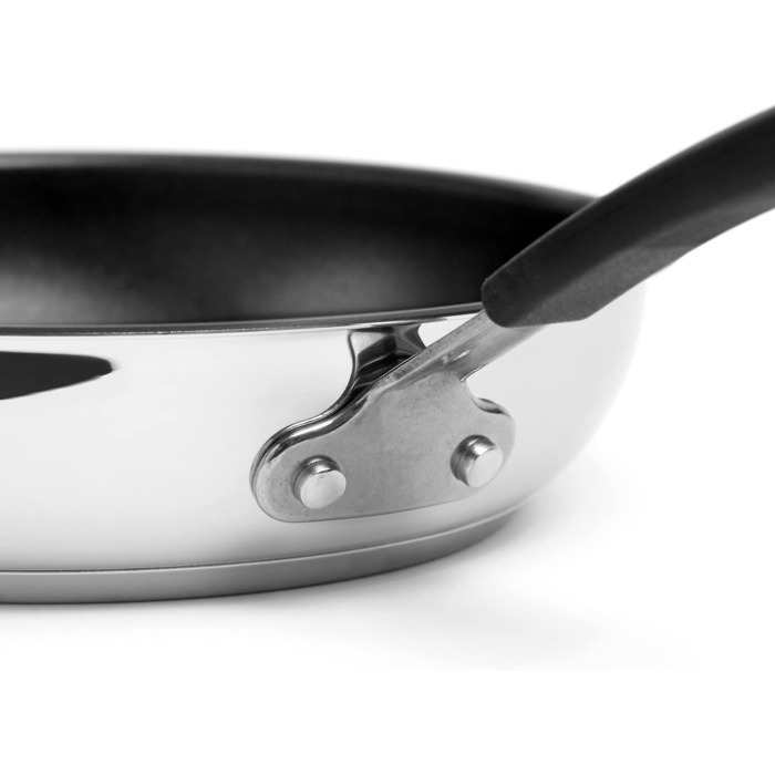 Сковорода Coolinato з нержавіючої сталі з покриттям для газових, склокерамічних, електричних плит та духовки (20 см, 24 см, 28 см)