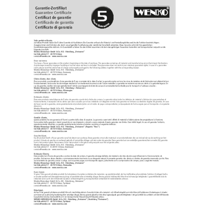 Душова лійка WENKO з водозберігаючою системою, кругла, Ø22,5 см, ABS, хромована, сіра