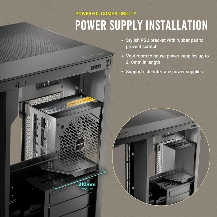 Корпус для ПК GEH Antec C8 Wood Full Tower чорного кольору