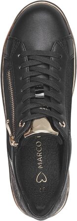 Чорні жіночі кросівки MARCO TOZZI на плоскій підошві з блискавкою, веганський матеріал, 37 EU