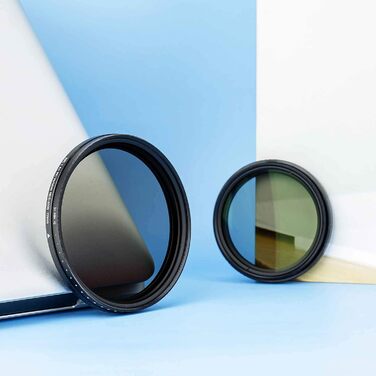 Фільтр ND (ND2-ND2000) JJC: регульований нейтральний фільтр щільності для DSLR, 18-шарова покриття, HD скло, 40.5 мм