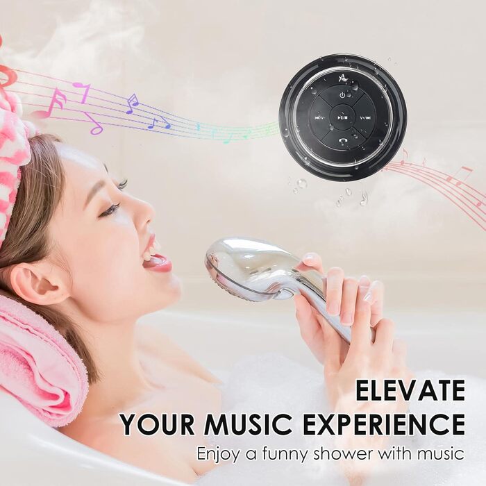 Водонепроникна Bluetooth колонка для душу Xleader з присоскою, портативна музична колонка для ванної, подарунок для дівчат, хлопців, чоловіків і жінок, срібляста