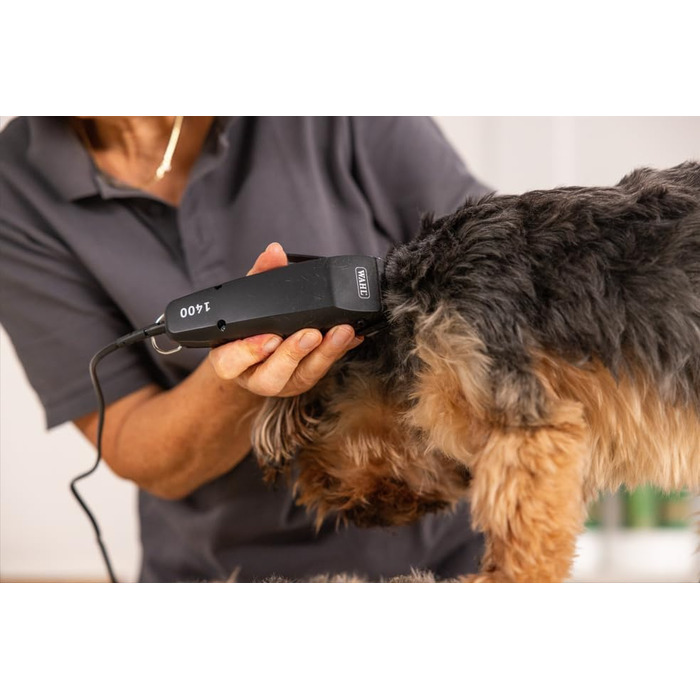 Машинка для стрижки собак Wahl 1400, комплект для догляду, чорна