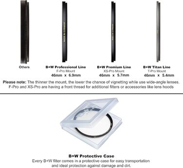 Фільтр B+W 010 UV-Haze- und Schutz-Filter T-Pro, 46 мм, MRC Nano, Titan-Finish, T-PRO (Ultra Slim, Premium)