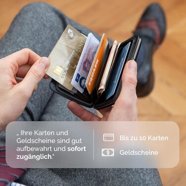 ÖGON Smart Case Oslo: Алюмінієве картхолдер з RFID захистом, компактний гаманець (гравіювання Monkeys)