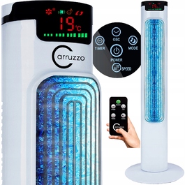 Колонний вентилятор Carruzzo Exclusive Line Cold Wind Tower Fan 3в1, білий